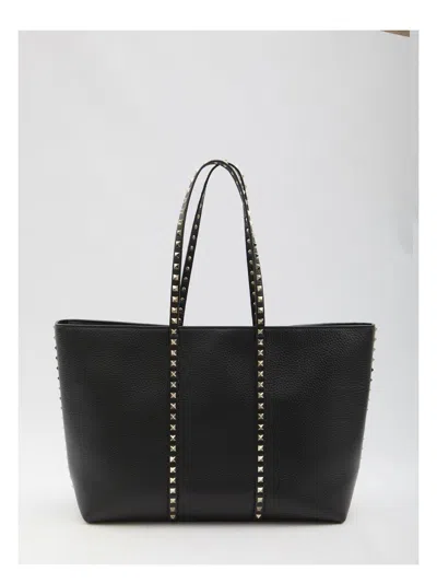 VALENTINO GARAVANI WOMEN'S LEATHER ROCKSTUD SHOPPING BAG