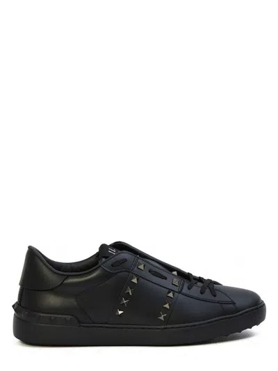 VALENTINO GARAVANI WOMEN'S LEATHER ROCKSTUD UNTITLED SNEAKERS