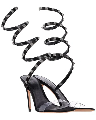 Valentino Garavani Valentino Women's Leather Rockstud Wrap Around Sandal (authentic Pre-loved) In Black