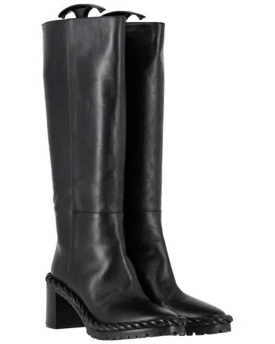 Valentino Garavani Valentino Women's Leather Rope Mid-calf Block Heel Boot In Black