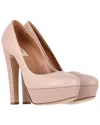 Valentino Women's Leather Round-toe Platform High-heeled Pump, Size 40  (authentic Pre-loved) In Multi