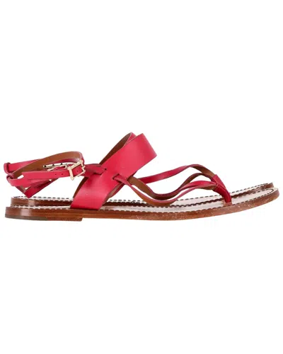 Valentino Garavani Valentino Women's Leather Thong Ankle Strap Sandal (authentic Pre-loved) In Pink
