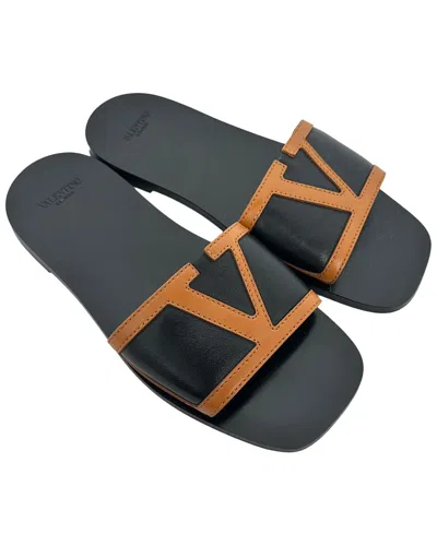 Pre-owned Valentino Garavani Valentino Women's Leather Viva Superstar Slide Sandal (authentic Pre-loved)