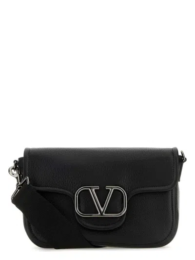 Valentino Garavani Women's Leather Vlogo Crossbody Bag In Black