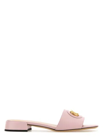 VALENTINO GARAVANI WOMEN'S LEATHER VLOGO SIGNATURE SLIPPERS SANDAL