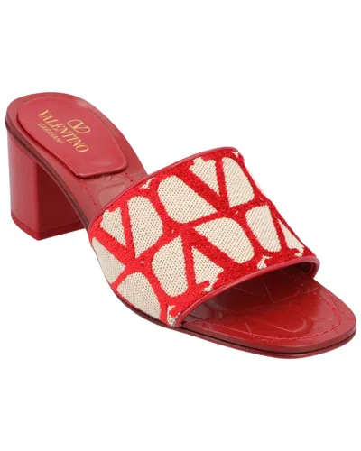 Valentino Garavani Valentino Women's Leather Vlogo Slides In Red