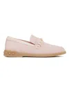 Valentino Garavani Women Leisure Flows Leather Loafers In Pink