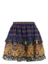 Valentino Skirt In Lino Paisley Medaglioni Voyage Imaginaire