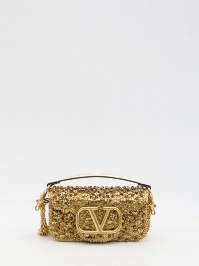 Valentino Garavani Women's Locã² Small Shoulder Bag In Bronze