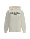 Valentino Women Logo Cotton Hoodie In White