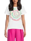 Valentino Women's Logo Cotton T-shirt In White