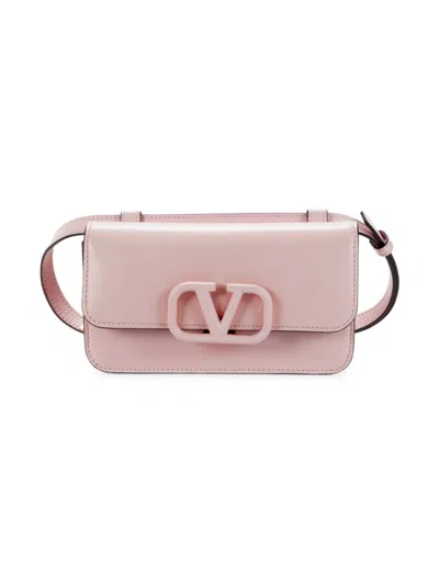 Valentino Garavani Women's Logo Leather Belt Bag In Pink