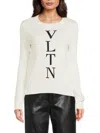 Valentino Garavani Woman Sweater Ivory Size 8 Cotton In White