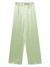 Valentino Silk Wide-leg Trousers In Green