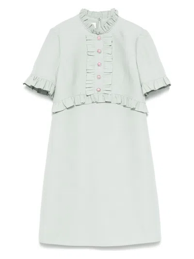 Valentino Women's Luxurious Virgin Wool And Silk In Green