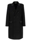 Valentino Garavani Melange Black Wool Blend Coat