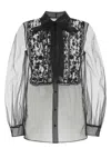 Valentino Women's Mesh Shirt In Black