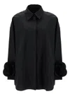 Valentino "micro Faille Overshirt With In Black