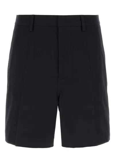 VALENTINO WOMEN'S MIDNIGHT STRETCH COTTON BERMUDA SHORTS