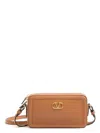 Valentino Garavani Garavani Alltime Mini Shoulder Bag In Grainy Calfskin Woman Almond Uni In Brown