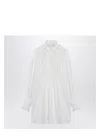 Valentino White Mini Chemisier Dress With Ruffles Women In White