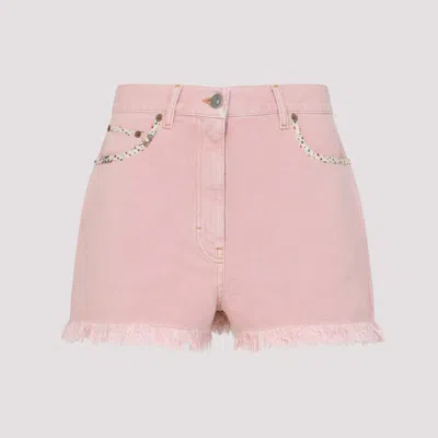 Valentino Women's Mini Cotton Blend Shorts For Spring Summer 26 In Nude & Neutrals
