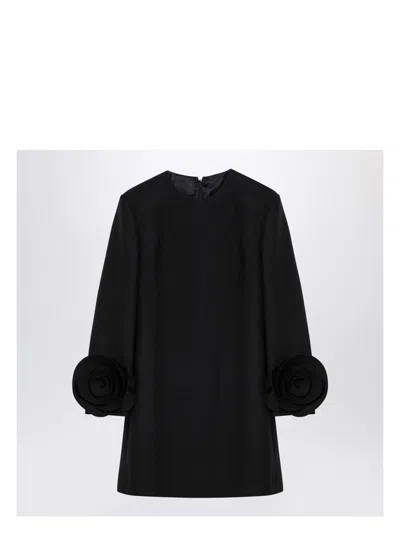 VALENTINO WOMEN'S MINI DRESS WITH ROSE APPLIQUÃ©