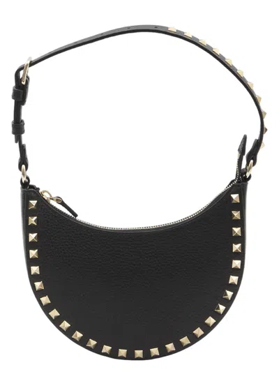 Valentino Garavani Women's Mini Rockstud Hobo Bag In Black