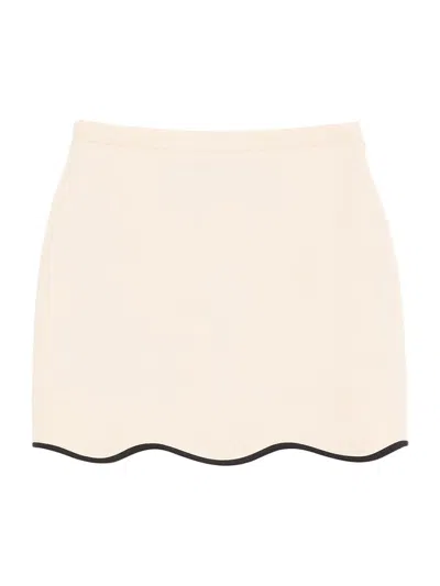 Valentino Women's Mini Skirt In Crepe Couture In White
