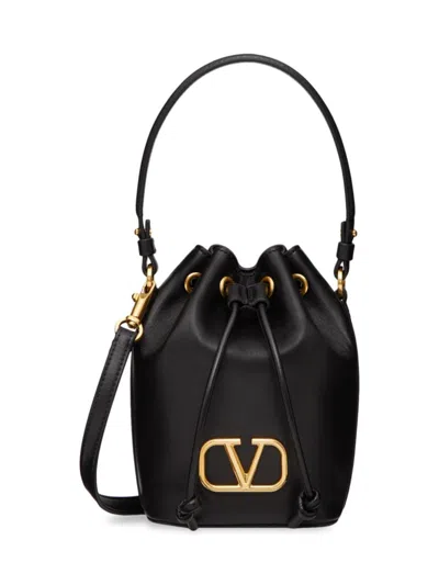 Valentino Garavani Women's Mini Vlogo Signature Bucket Bag In Nappa Leather In Black