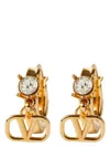 Valentino Vlogo Crystal-embellished Earrings In Orocrystal