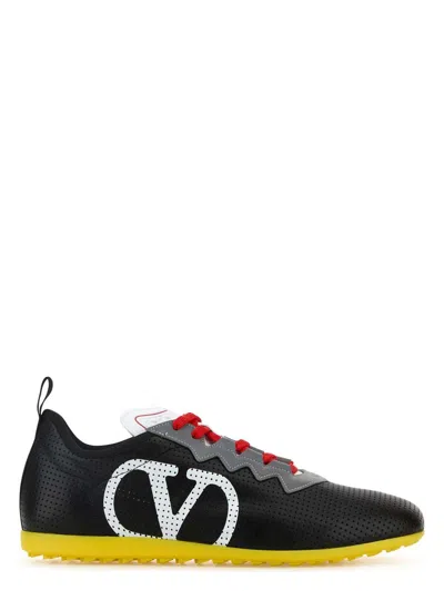 VALENTINO GARAVANI WOMEN'S NAPPA LEATHER CHROMATHON SNEAKERS
