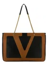 Valentino Black Nappa Leather Large Viva Superstar Shopping Bag