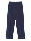 Valentino Crepe Trousers In Blue