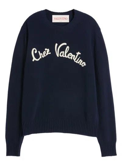 Valentino Women's Navy Wool Sweater