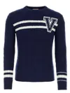 Valentino Garavani Navy Blue Wool Sweater