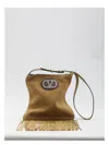 Valentino Small Nellcote Suede Shoulder Bag In Brown