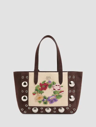 Valentino Garavani Women's Nellcote Embroidered Medium Tote Bag In Yellow