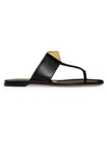 Valentino Garavani One Stud Leather Sandal In Black