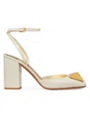 Valentino Garavani Women's One Stud Pumps In Patent Leather 90mm In White