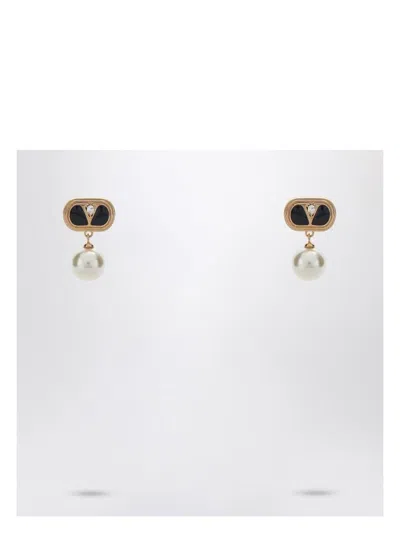 VALENTINO GARAVANI WOMEN'S OVAL EARRINGS WITH SWAROVSKI PEARL