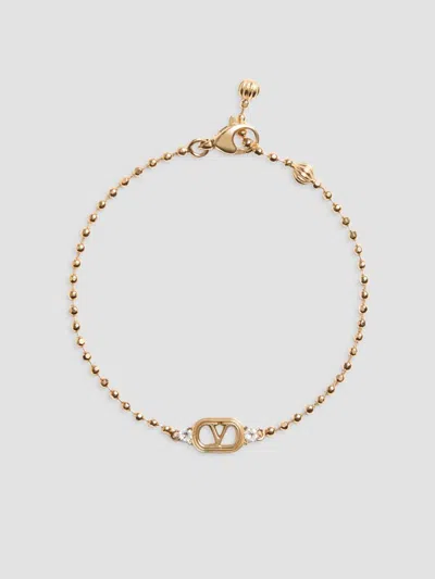 Valentino Garavani Women's Ovalette Metal And Swarovski Crystal Bracelet In Gold