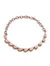 Valentino Women's Painted Bronze Geometric Chain Choker Necklace In Brown