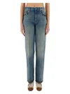 Valentino Straight-fit Denim Pants With Colorful Embellishments