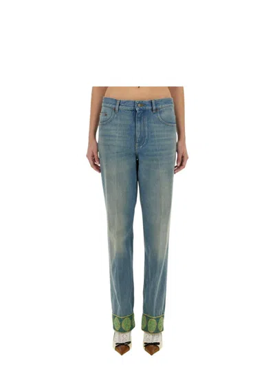 VALENTINO WOMEN'S PANTS WITH JACQUARD EDGES