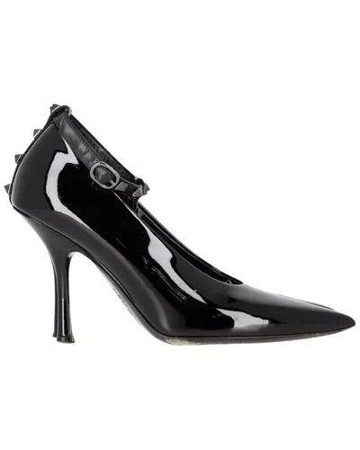 Valentino Garavani Valentino Women's Patent Leather Rockstud T-bar Pump (authentic Pre-loved) In Black