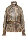 Valentino Patterned Lurex Blouse