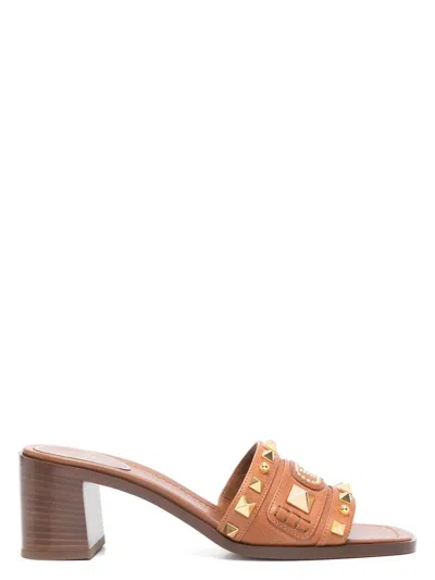 VALENTINO GARAVANI WOMEN'S PLASTER CASTER LEATHER MULES
