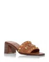 Valentino Plaster Caster 60 Studded Leather Mules In Tabacco