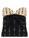 Valentino Plusdepois Print Chiffon Top With Handmade Draping And Bow Detail